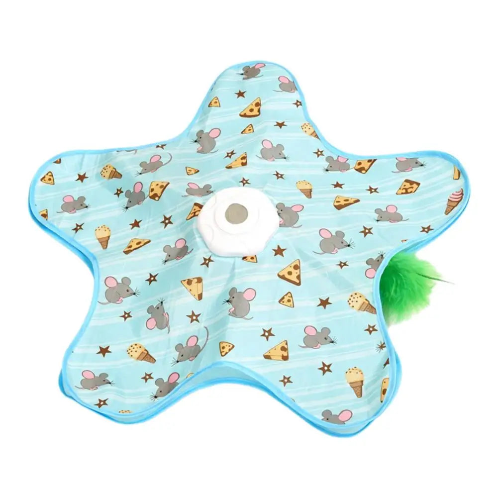 Cat Toys Interactive Hide and Seek Cat Toy Motion-Activated Cat Toy With Moving Feather Interactive Cat Toy USB Rechargeable