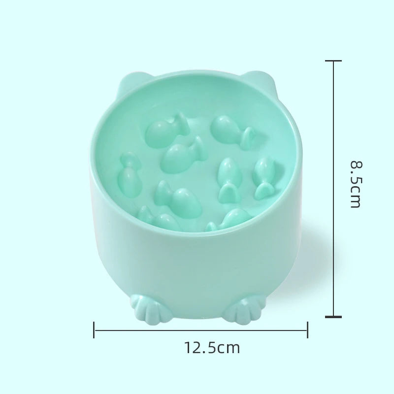 Pet High Foot Anti Choking Bowl Cat Basin Neck Protection Cat Food Bowl Rice Bow Slow Food Anti Choking Pet Bowl