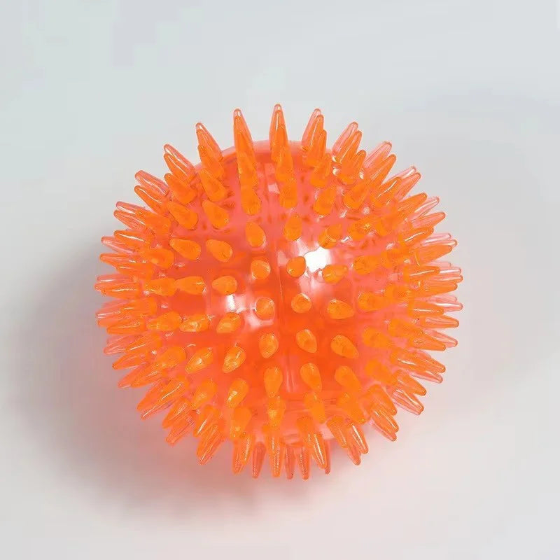 TPR Squeaky Spiked Dog Ball Chew Toy Durable Teeth Cleaning Molar Toy Floating Bouncy Interactive Pet Toy For Oral Care