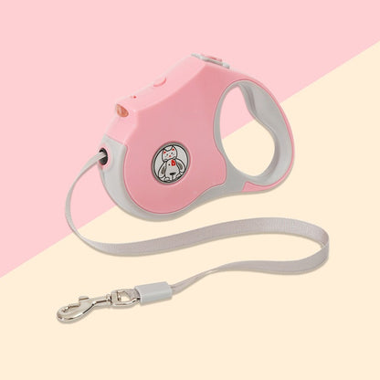 Automatic Traction Rope Pet Supplies Automatic Retractable Traction Leash With Lights Out Walking Dog Light Dog Leash