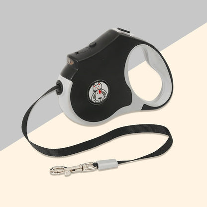 Automatic Traction Rope Pet Supplies Automatic Retractable Traction Leash With Lights Out Walking Dog Light Dog Leash