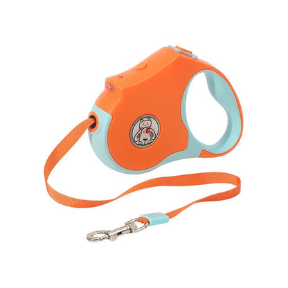 Automatic Traction Rope Pet Supplies Automatic Retractable Traction Leash With Lights Out Walking Dog Light Dog Leash