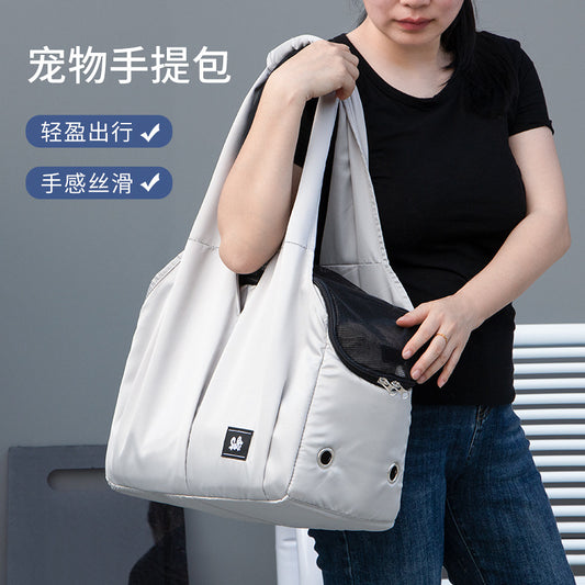 Cat Bag Outgoing Portable Pet Bag Large Capacity Breathable Cat Backpack with Dog One-Shoulder Handbag Soft