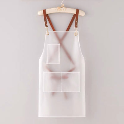 New apron tpu Waterproof antifouling kitchen household pet shop barber shop men's and women's work clothes customizable logo