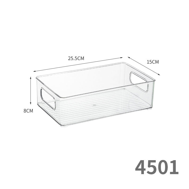Storage Box PET Transparent Acrylic Rectangular Cosmetic Station Snack Kitchen Sundries Storage Box with Lid