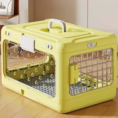 Portable Handheld Folding Pet Aircase Car Play Cat Check in Box for Travel Breathable Thickening Cat Box Indoor Outdoor Use