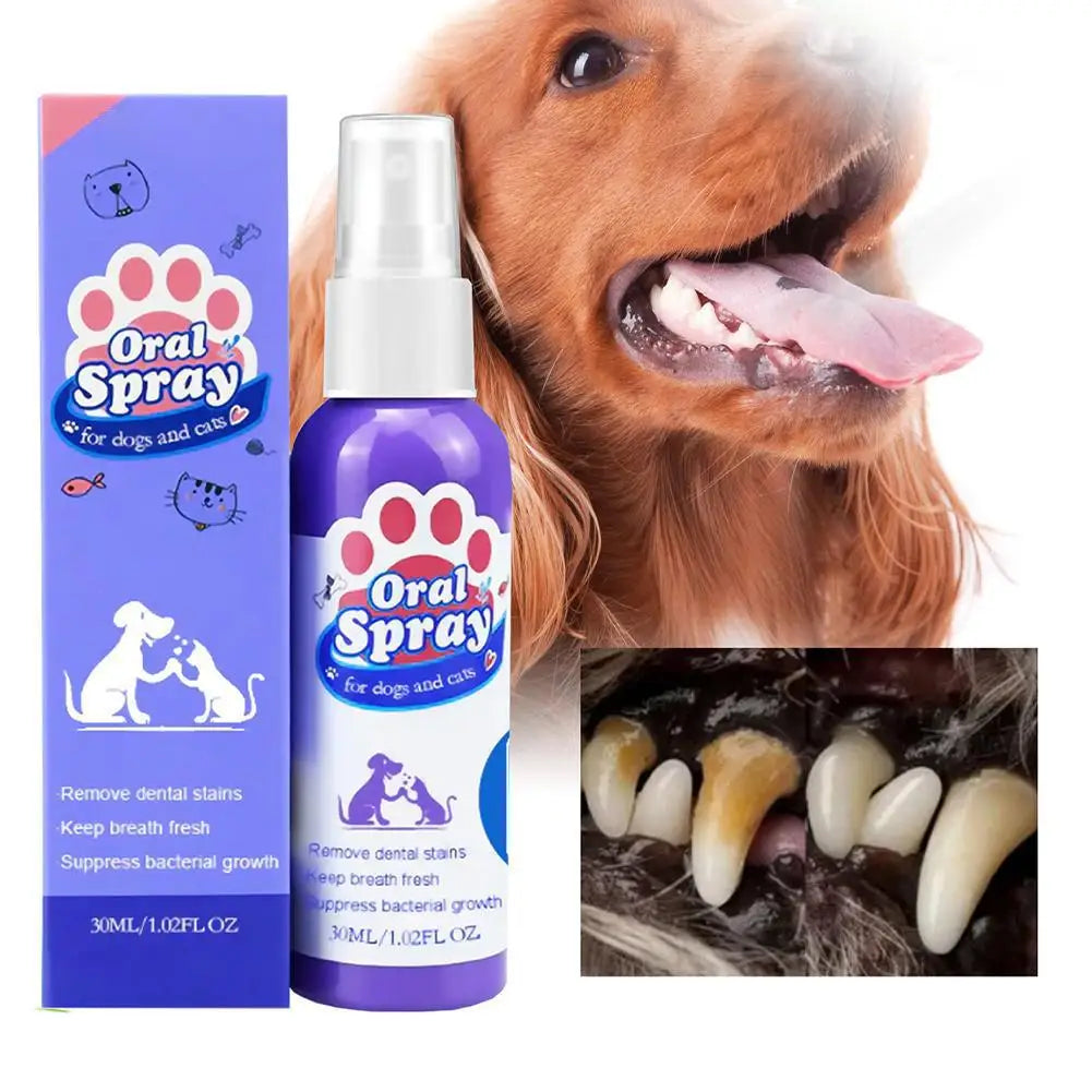 Pet Mouth Spray,Fresh Breath & Teeth Cleaning Spray,Pets Dog Oral Care Spray,Reduce Plaque & Tartar,Healthy Mouth For Dogs