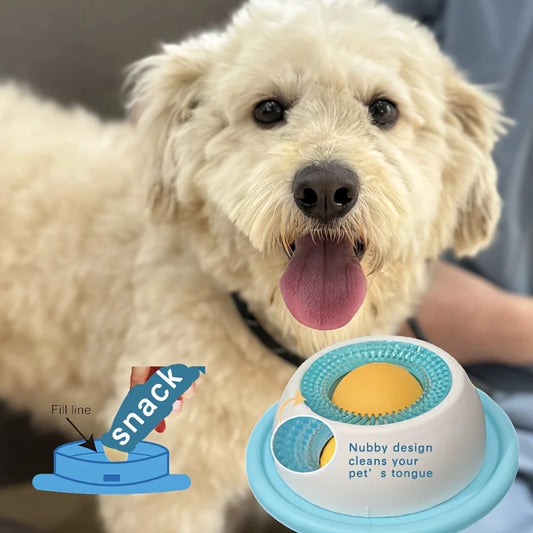 Slow Feeder Licking Plate for Cats & Dogs - Wet Food, Yogurt, and Snack Dispenser with Non-Slip Base, Slow Consumption System
