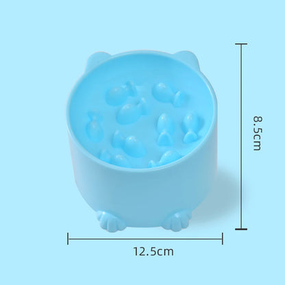 Pet High Foot Anti Choking Bowl Cat Basin Neck Protection Cat Food Bowl Rice Bow Slow Food Anti Choking Pet Bowl