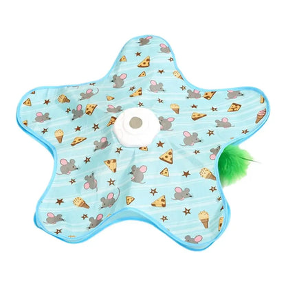 Cat Toys Interactive Hide and Seek Cat Toy Motion-Activated Cat Toy With Moving Feather Interactive Cat Toy USB Rechargeable