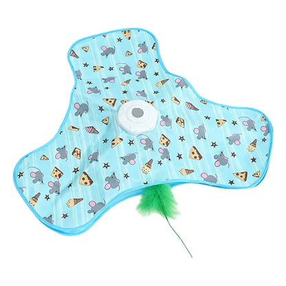 Cat Toys Interactive Hide and Seek Cat Toy Motion-Activated Cat Toy With Moving Feather Interactive Cat Toy USB Rechargeable