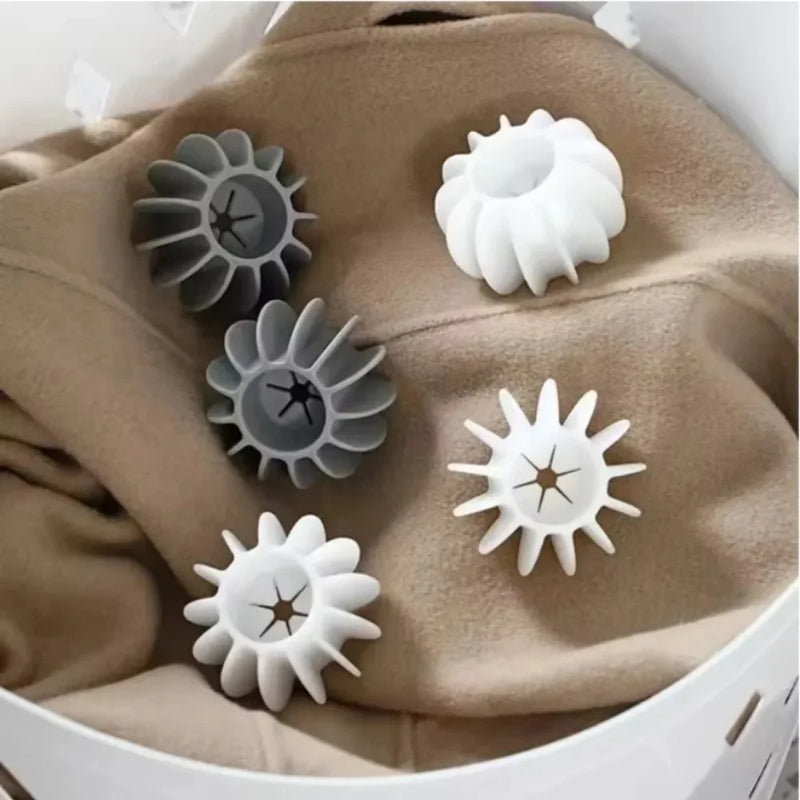 1/3/5Pcs Magic Laundry Balls Clothes Stain Removal Silicone Reusable Washing Ball for Knot Prevention Hair Catcher Cleaning Tool - hover