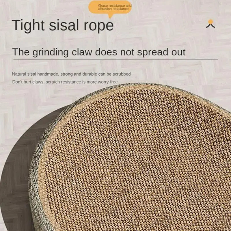 2in1 Cat Scratching Board Protect Furniture Grinding Claw Toys Oval Sisal weaving Wear-resistant Cat Nest Cat Accessories - hover