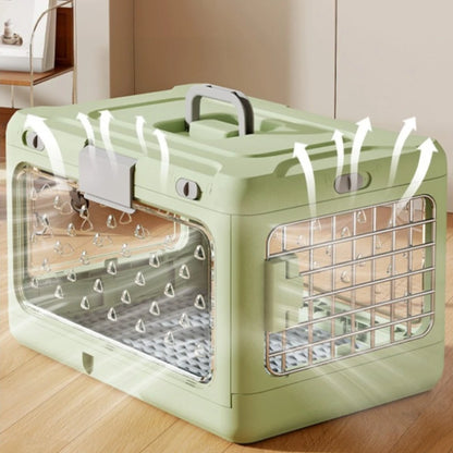 Portable Handheld Folding Pet Aircase Car Play Cat Check in Box for Travel Breathable Thickening Cat Box Indoor Outdoor Use