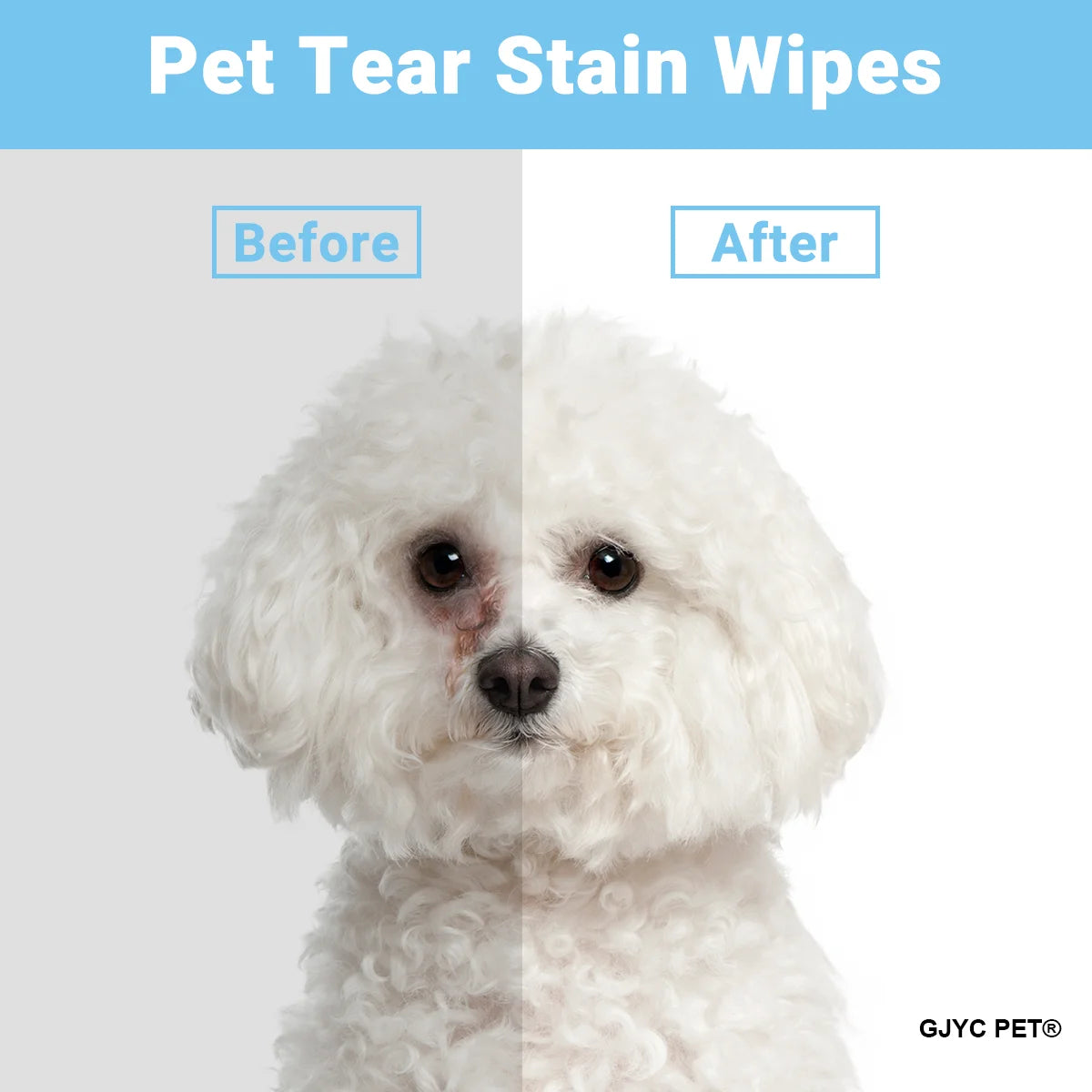 Pet Eye Finger Wipes Gentle Hypoallergenic Tear Stain Remover For All Breeds Dogs Cats Daily Eye Cleaning Grooming