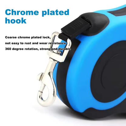 Retractable Dog Leash Outdoor Pet Leash Nylon Braided Rope for Small Medium Dogs Pet Supplies Hiking Walking Traction Rope