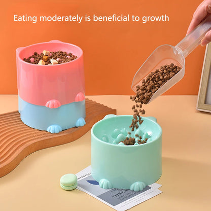 Pet High Foot Anti Choking Bowl Cat Basin Neck Protection Cat Food Bowl Rice Bow Slow Food Anti Choking Pet Bowl