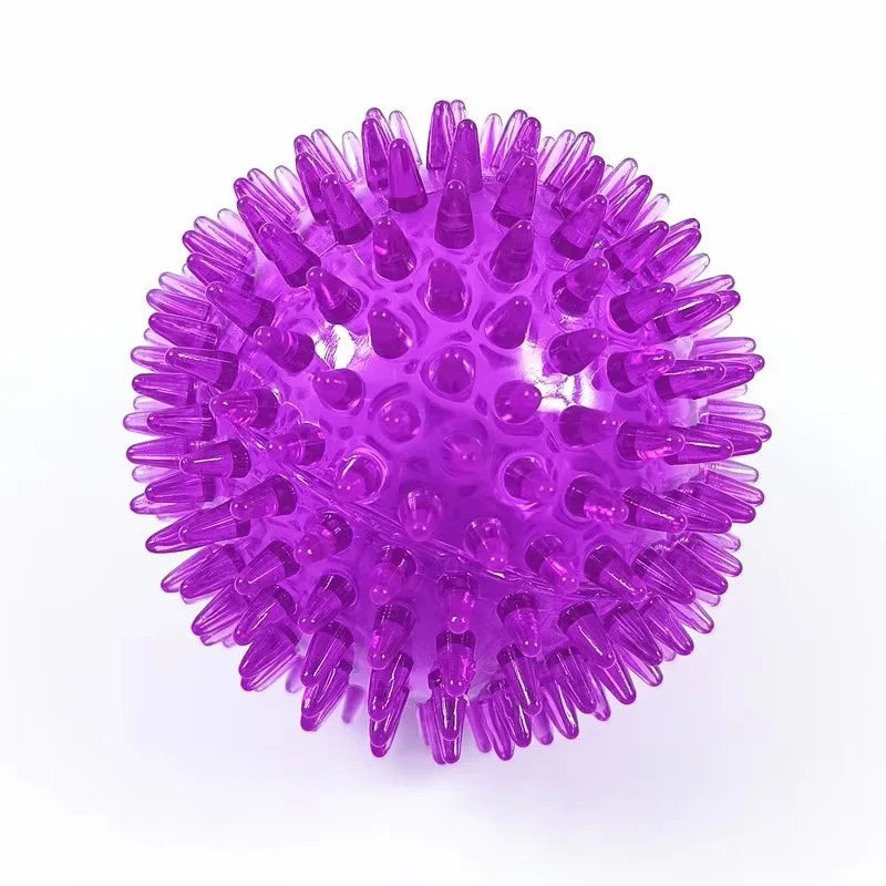 TPR Squeaky Spiked Dog Ball Chew Toy Durable Teeth Cleaning Molar Toy Floating Bouncy Interactive Pet Toy For Oral Care