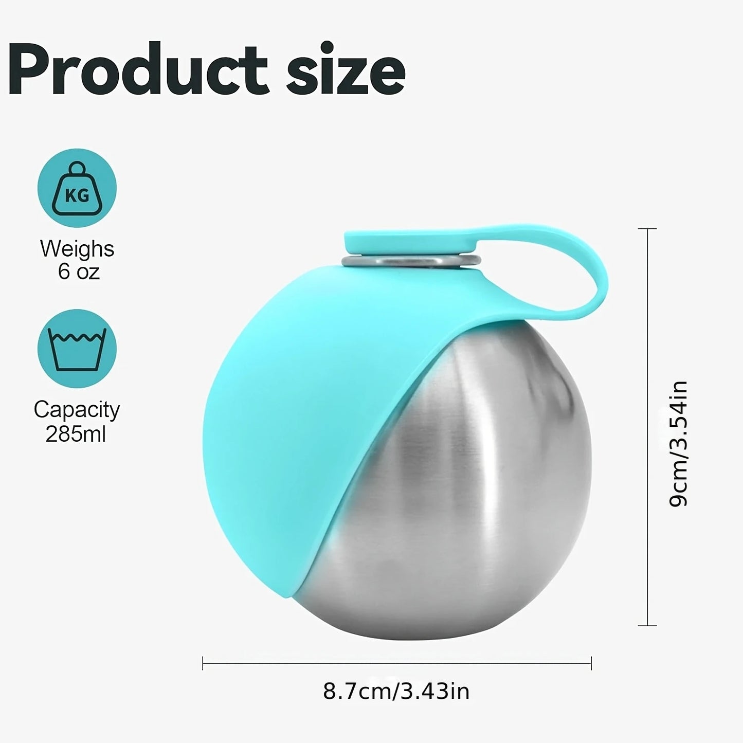 1Pc Portable Stainless Steel Cat and Dog Kettle, Leak-Proof Stainless Steel Pet Travel Kettle With Bowl, Suitable for Outdoor Walking and Travel Pet Drinking Feeder, Food Grade Material, Portable Dog Kettle