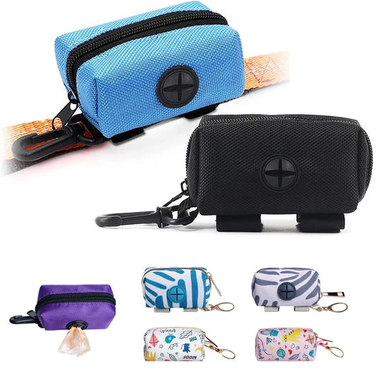 Dog Poop Bag Holder & Leash Attachment – Adjustable Mini Travel Waste Bag Dispenser