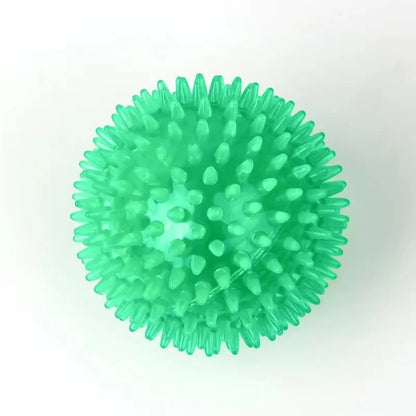 TPR Squeaky Spiked Dog Ball Chew Toy Durable Teeth Cleaning Molar Toy Floating Bouncy Interactive Pet Toy For Oral Care