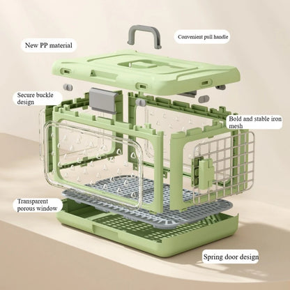 Portable Handheld Folding Pet Aircase Car Play Cat Check in Box for Travel Breathable Thickening Cat Box Indoor Outdoor Use