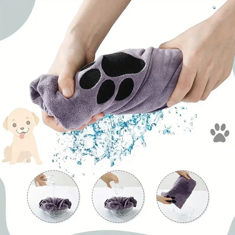1Pc Pet Towel Soft, Thickened and Quick-drying Small Large Dog Cat Bath Towel Absorbs Water and Does Not Shed Hair - hover