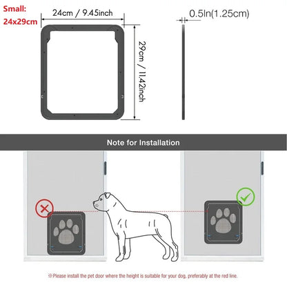 Cat and dog pet door cat door dog hole indoor and outdoor easy installation free access screen window security door dog fence