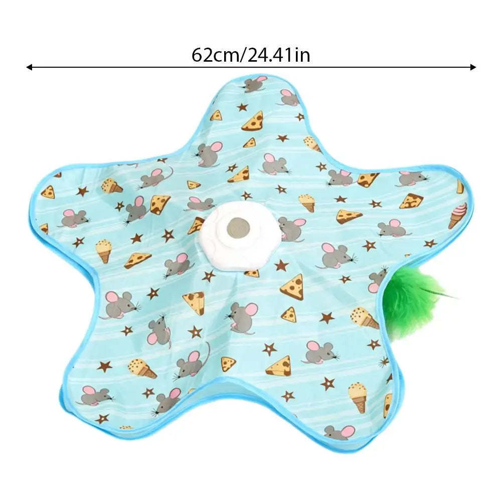 Cat Toys Interactive Hide and Seek Cat Toy Motion-Activated Cat Toy With Moving Feather Interactive Cat Toy USB Rechargeable