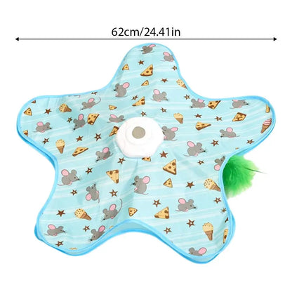 Cat Toys Interactive Hide and Seek Cat Toy Motion-Activated Cat Toy With Moving Feather Interactive Cat Toy USB Rechargeable