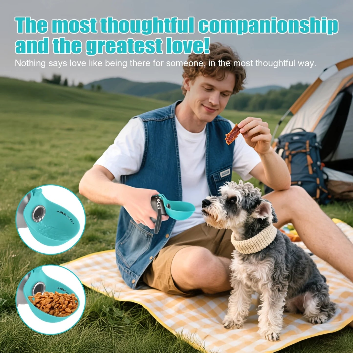 1Pc Portable Stainless Steel Cat and Dog Kettle, Leak-Proof Stainless Steel Pet Travel Kettle With Bowl, Suitable for Outdoor Walking and Travel Pet Drinking Feeder, Food Grade Material, Portable Dog Kettle