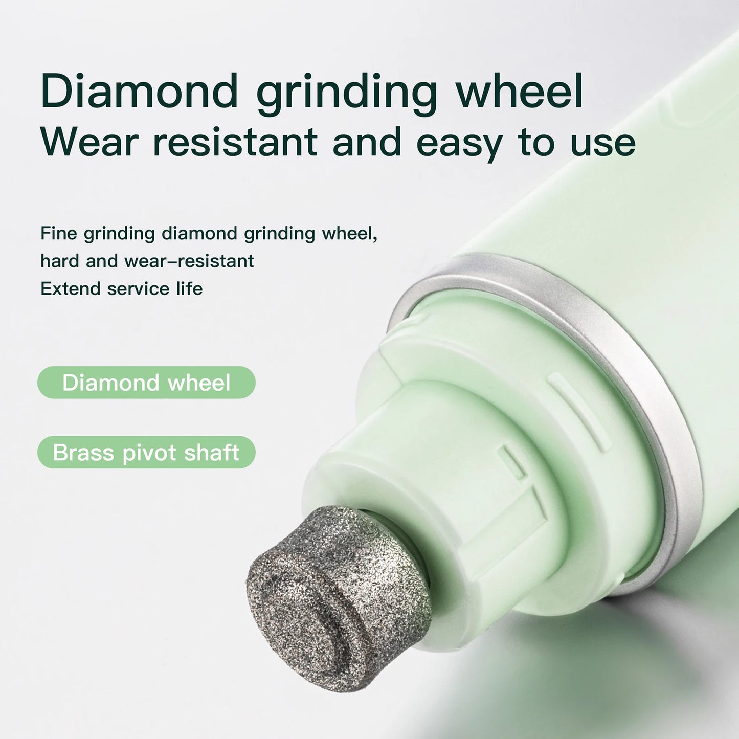 Electric Dog Nail Grinder with Polisher Wheel LED Light Pet Nail Clipper USB Rechargeable 2-Speed Pet Nail Trimmers for Cat Dog