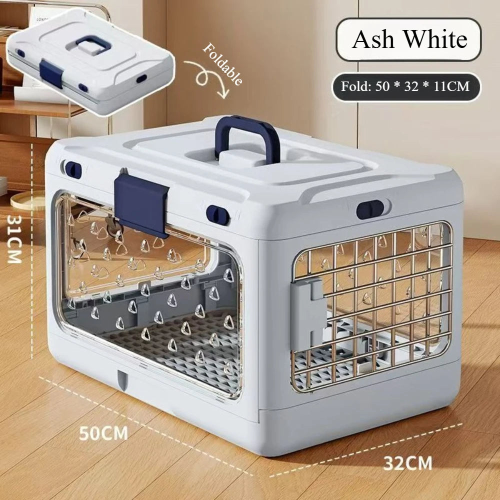 Portable Handheld Folding Pet Aircase Car Play Cat Check in Box for Travel Breathable Thickening Cat Box Indoor Outdoor Use