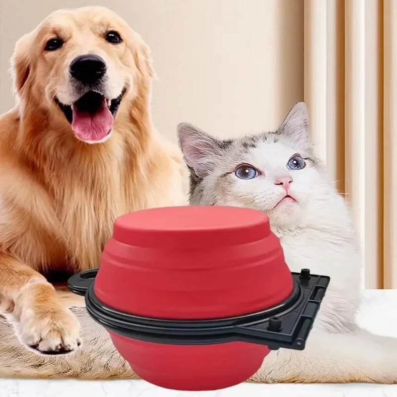 1-piece 2-in-1 Foldable Dual Bowl Feeding Bowl Portable Outdoor Travel Dog Cat Drinking Bowl Pet Supplies Outdoor Feeding Water - hover