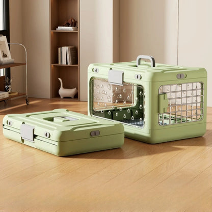 Portable Handheld Folding Pet Aircase Car Play Cat Check in Box for Travel Breathable Thickening Cat Box Indoor Outdoor Use